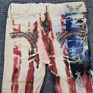 Robins Jean Americanos Youth 4 Red White Blue Studded USA